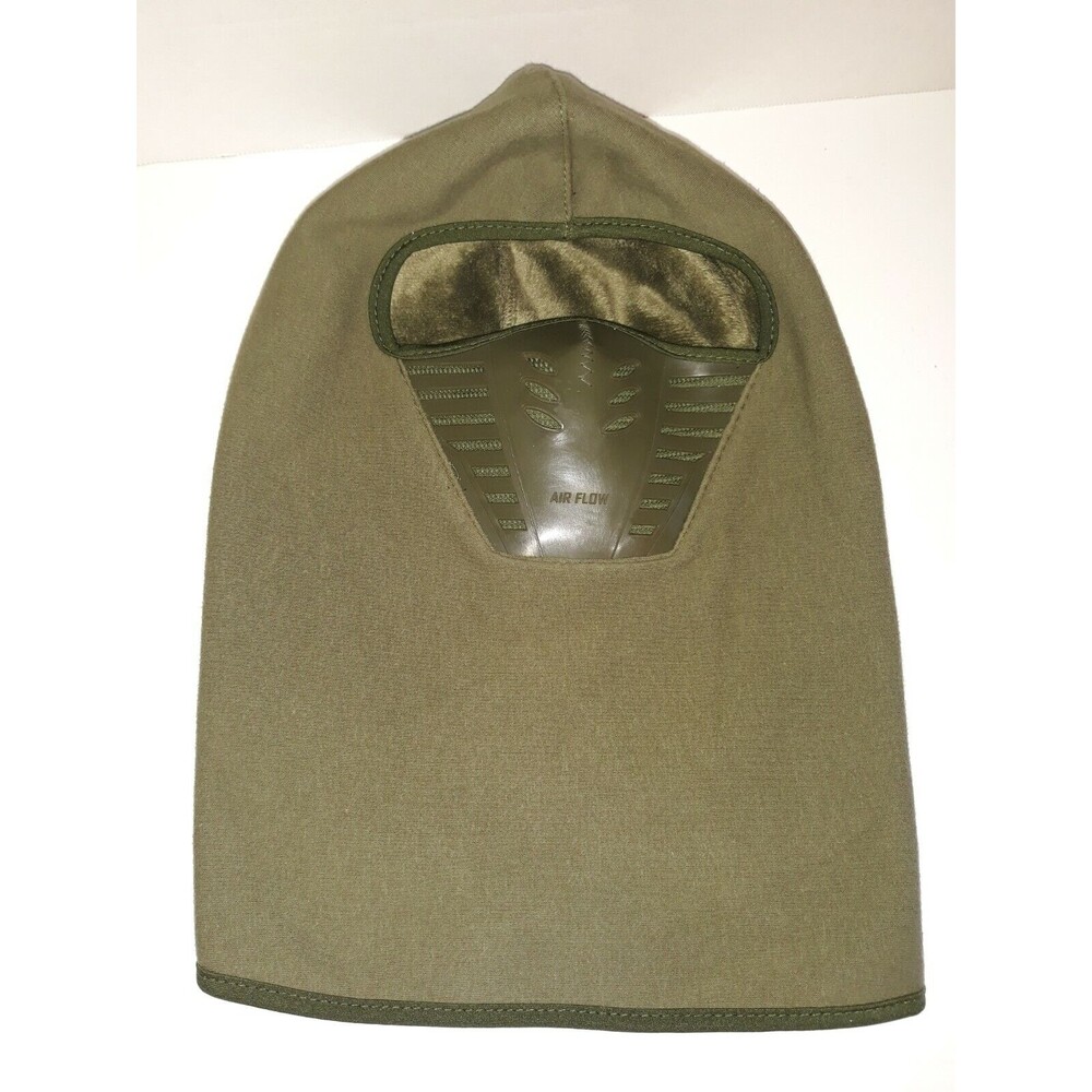 Men's One Size Balaclava Full Face Mask Air Flow Vent Olive Green Knit
